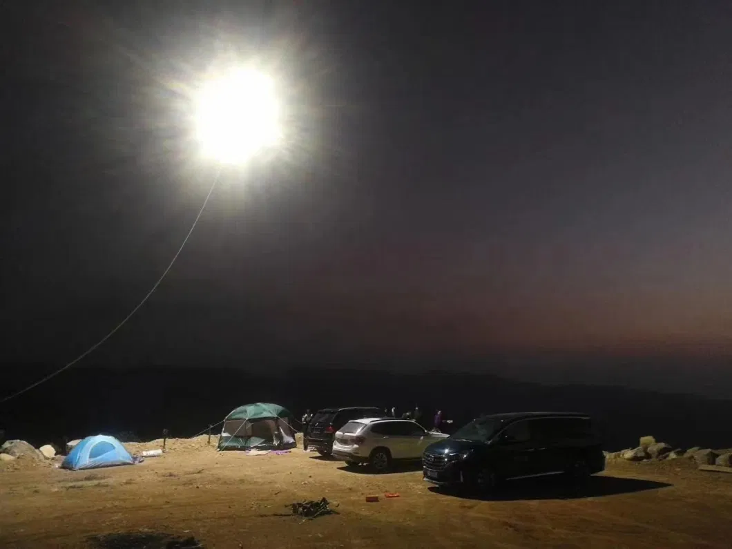 Lighting MYUAV Drone by Tether Cable Supply Power Continuously 24 Hours for Emergency Lighting 0