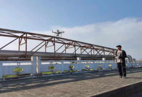 Latest company news about "Iron foot + drone" mode, science and technology lead accurate water control
