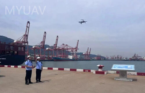Latest company news about MYUAV aerial inspection helps improve the quality and efficiency of Lianyungang Port traffic law enforcement