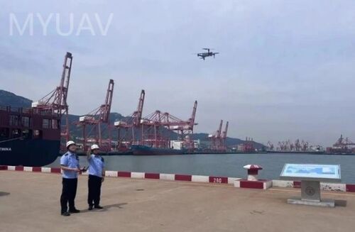 Latest company news about MYUAV aerial inspection helps improve the quality and efficiency of Lianyungang Port traffic law enforcement