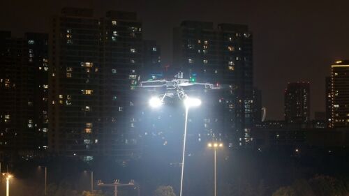 Latest company news about MYUAV M400S Tethered Lighting Drone defines the Night Filmmaking a New Era